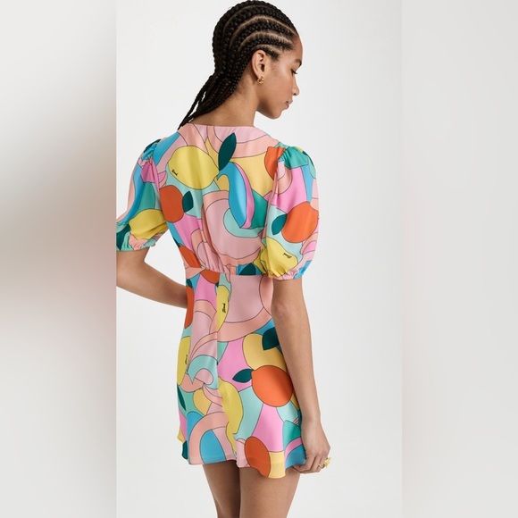 NWOT - STAUD - Mini Milla Dress - Citrus Kaleidoscope - Size 10 - Picture 8 of 10